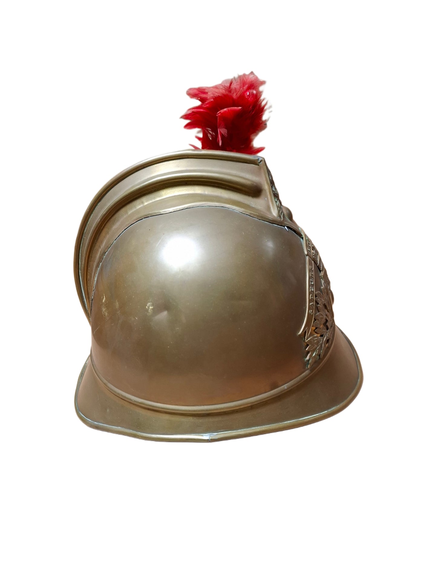 French firefighter helmet from 1895, city Nolay.