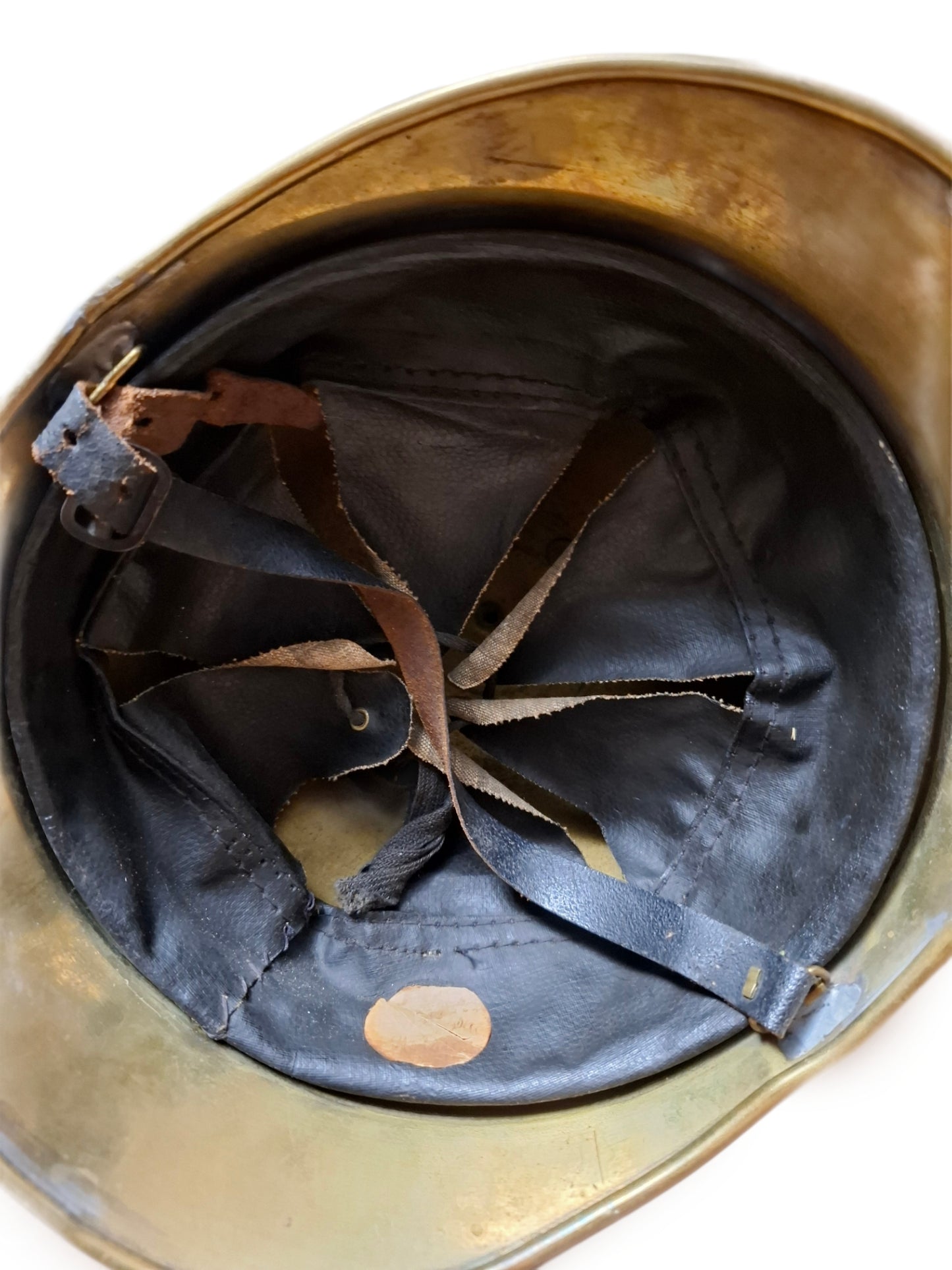 French firefighter helmet from 1895, city Nolay.