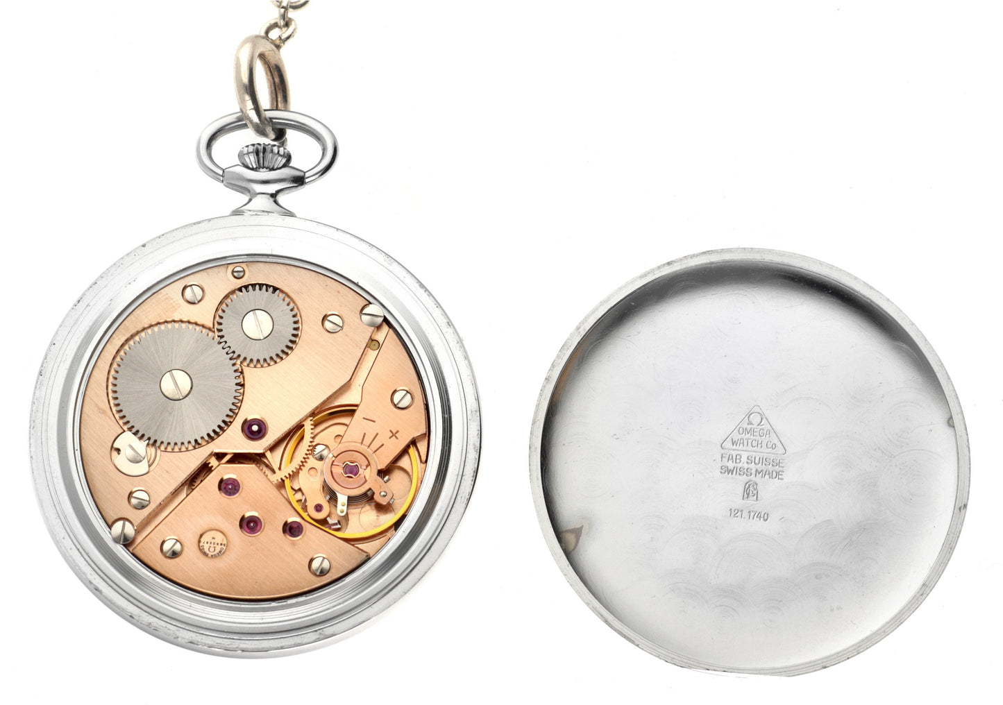 Omega pocket watch 121.1740 in case