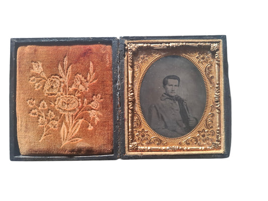 Ambrotype Photograph of a cavalry soldier from the civil war