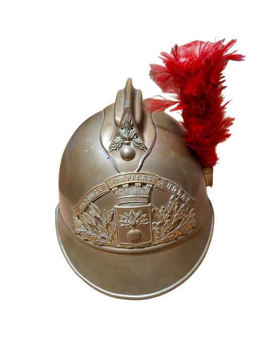 French firefighter helmet from 1895, city Nolay.