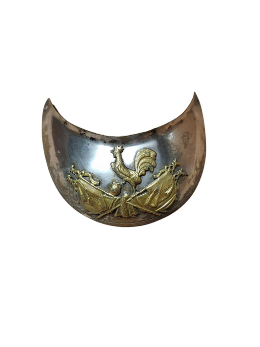 Silver officer Gorget, National guard silver plated. Type 1830