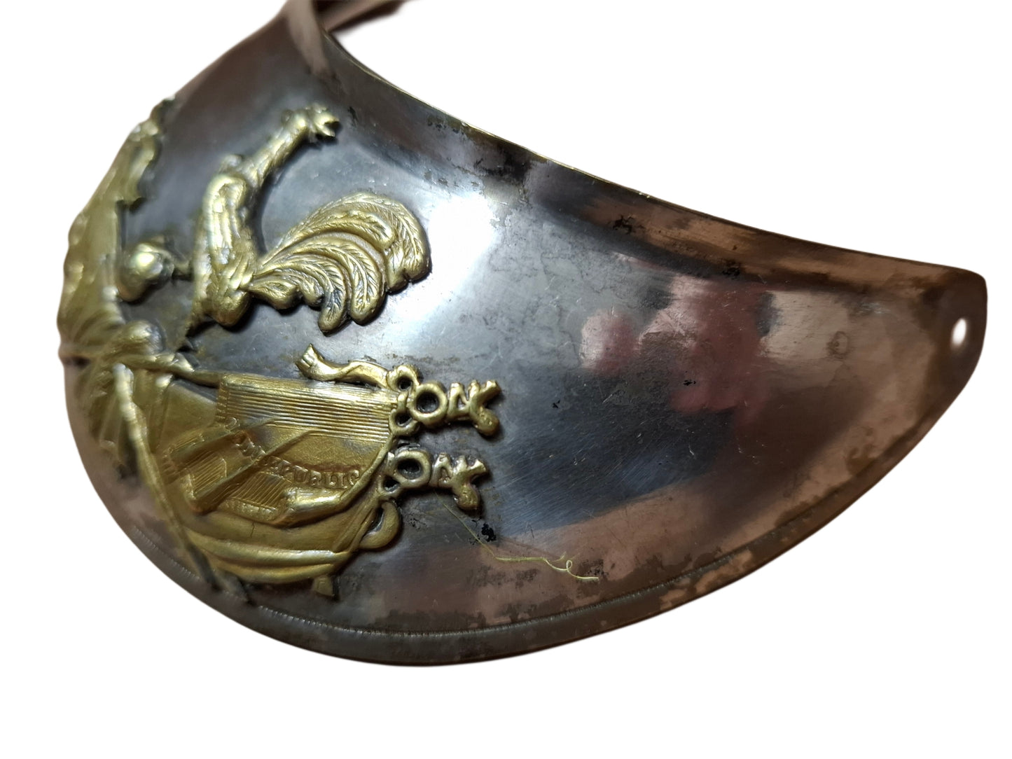 Silver officer Gorget, National guard silver plated. Type 1830