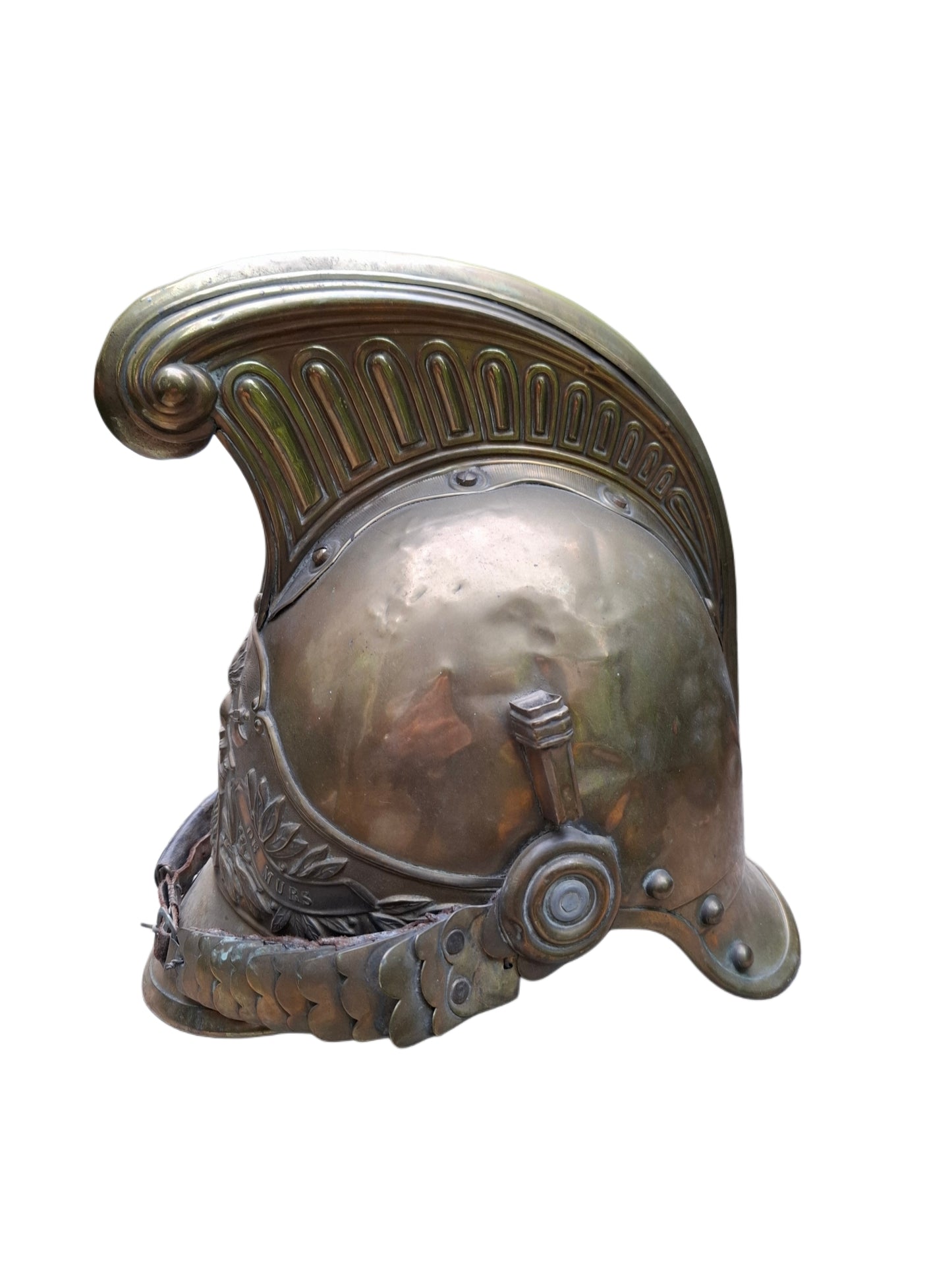 French brass fire department helmet 1872