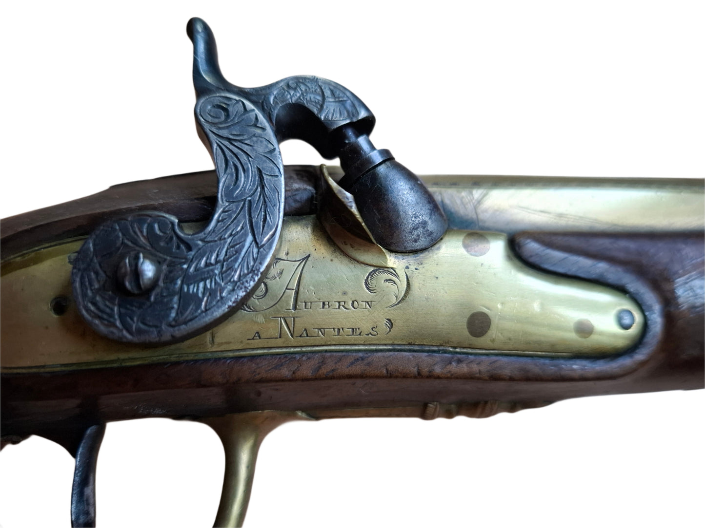 Pair Of French Navy Percussion Pistols, Aubron A Nantes.