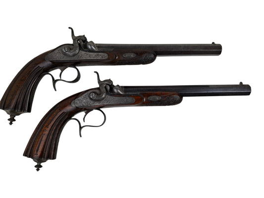 A Pair Of French Percussion Pistols - Lepage
