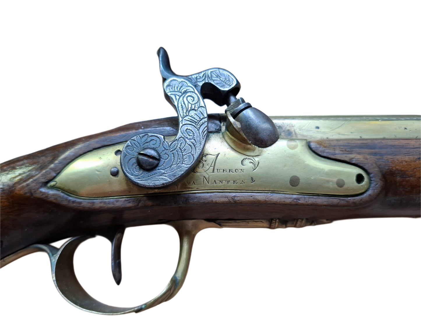 Pair Of French Navy Percussion Pistols, Aubron A Nantes.